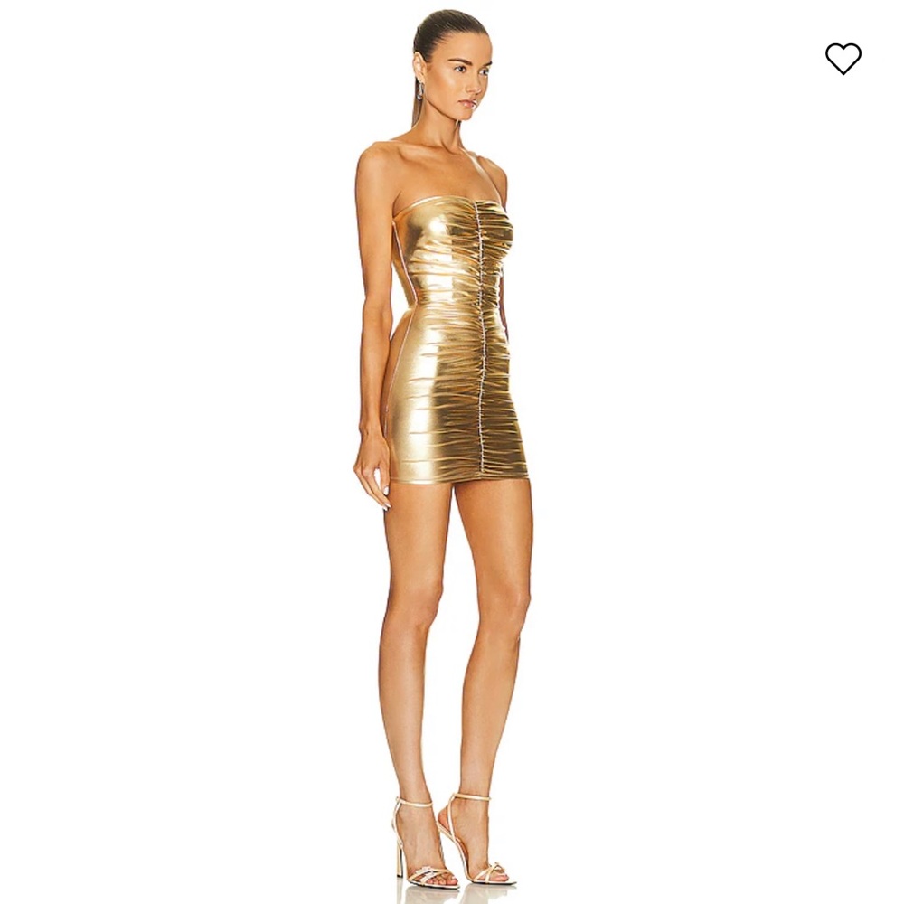Logan Strapless Ruched Mini Dress - Picture 2 of 8